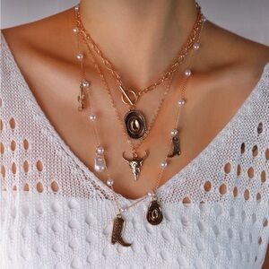 Western Necklace Cowboy Style Set Vintage Style Cowgirl Necklace